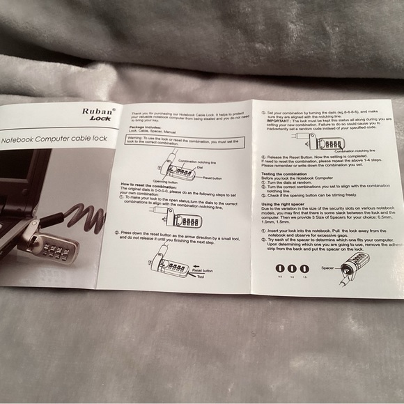 RUBIN Laptop computer lock. NIB - Picture 7 of 8